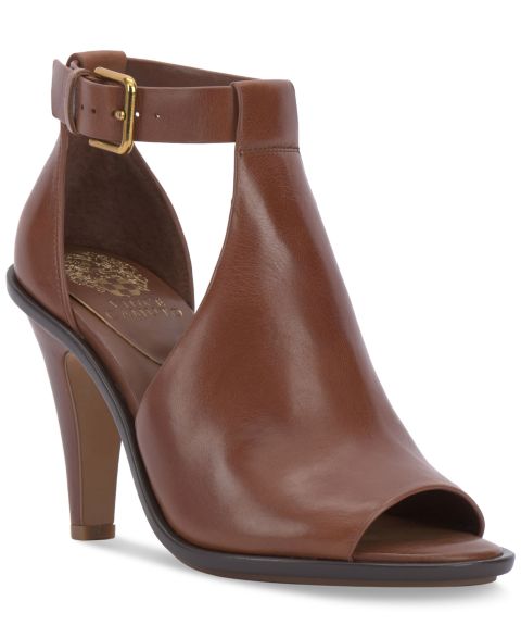 Женские нарядные босоножки Vince Camuto Frasper с открытым носком и пряжками, цвет: Какао