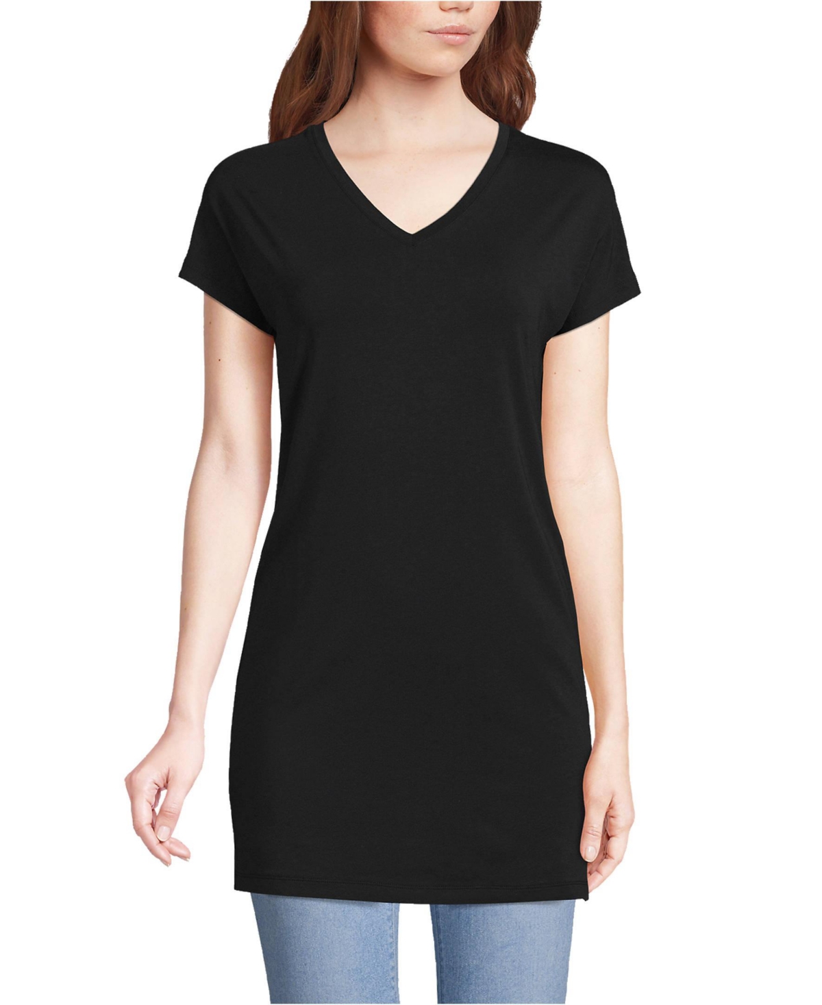 Lands' End Petite Lightweight Jersey Extra Long Tunic