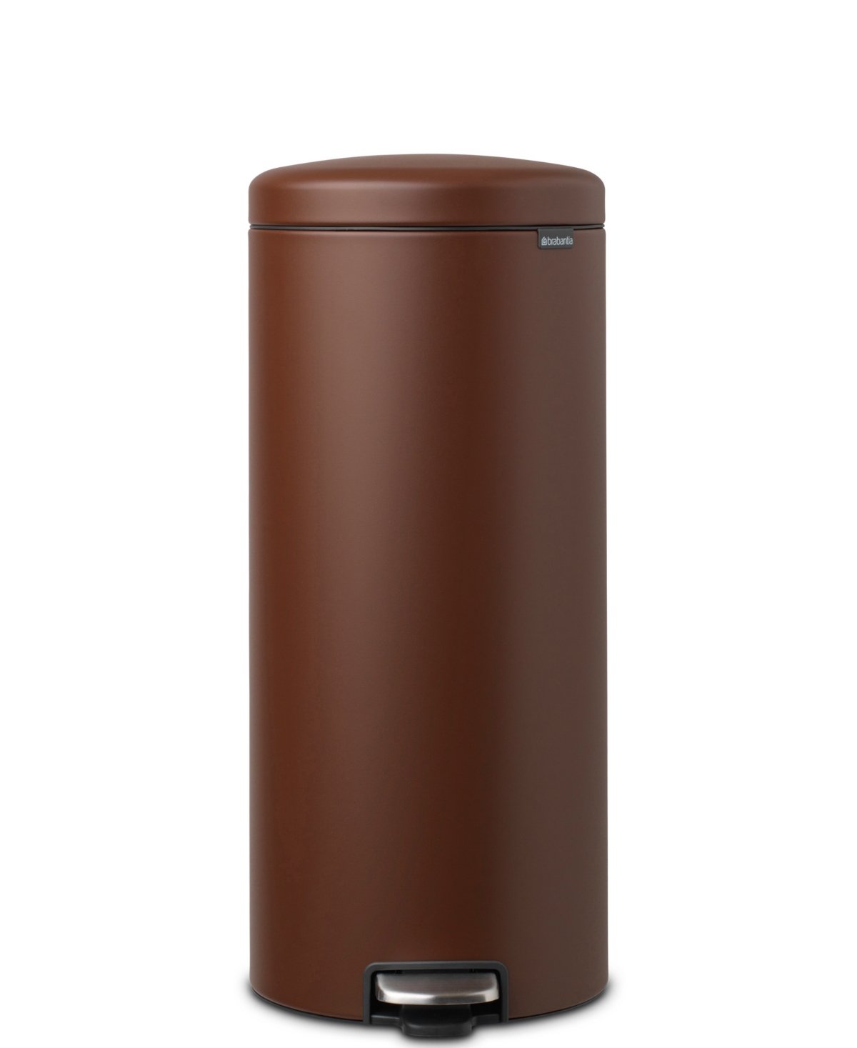 Brabantia New Icon Step On Trash Can, 8 Gallon, 30 Liter In Mineral Cosy Brown