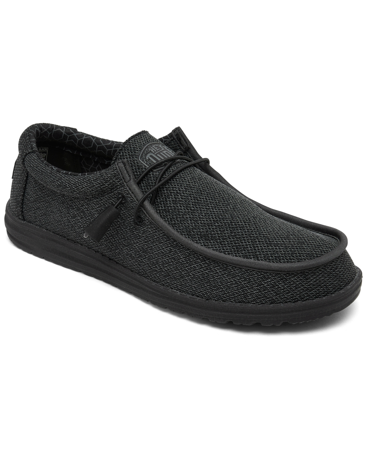 Men's Wally Sox Slip-On Casual Moccasin Sneakers from Finish Line - Black