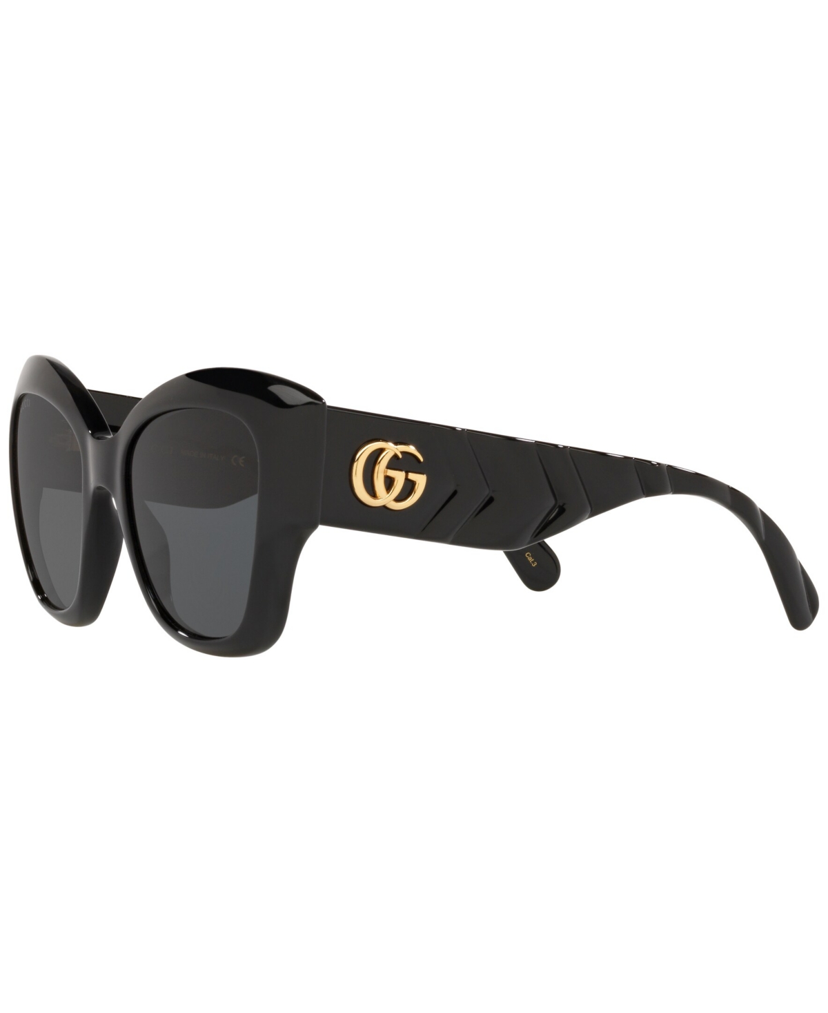 Shop Gucci Unisex Sunglasses, Gg0808s In Shiny Black