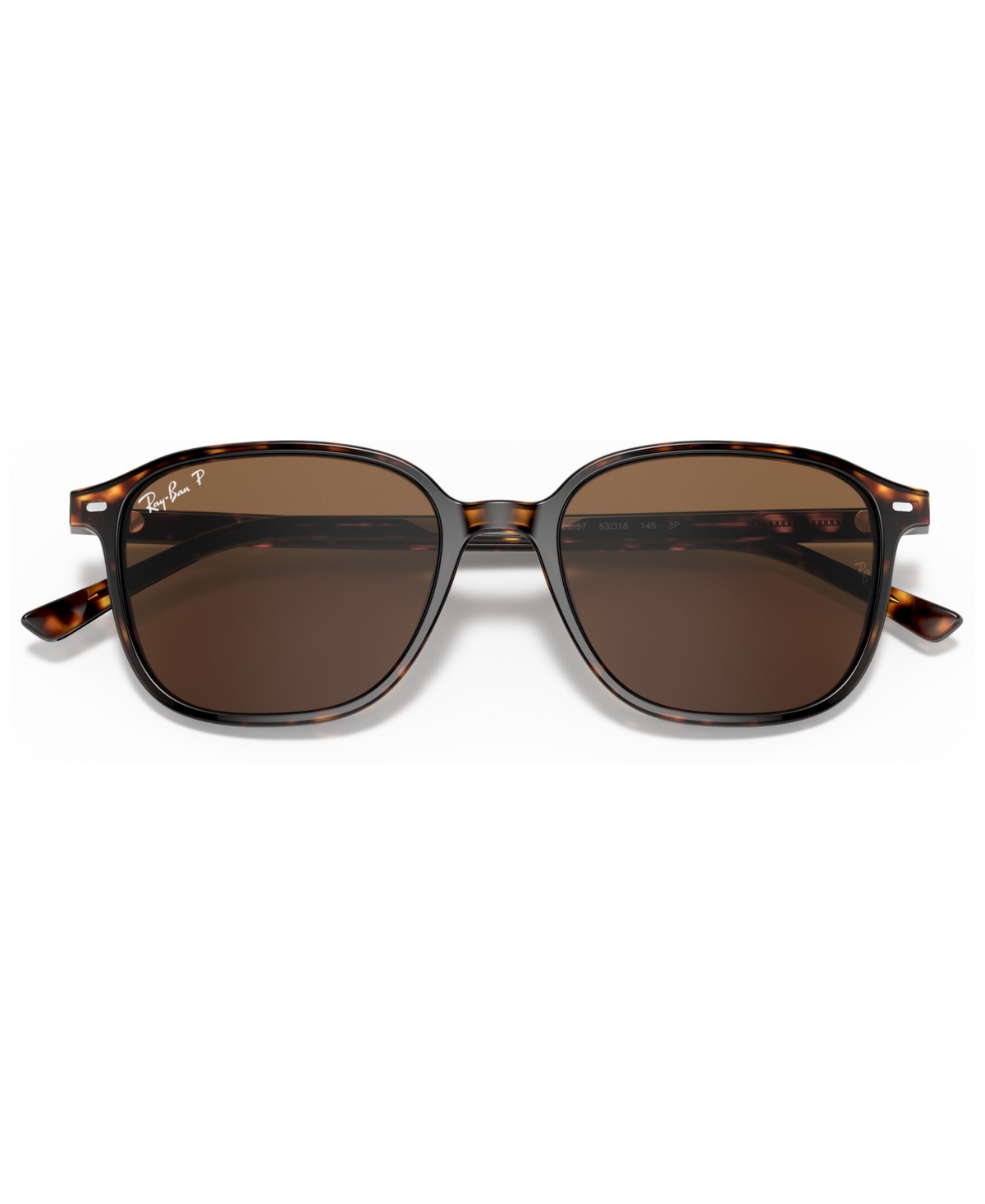 Ray Ban Leonard Sunglasses Tortoise Frame Brown Lenses Polarized 51-18 In Tortoise