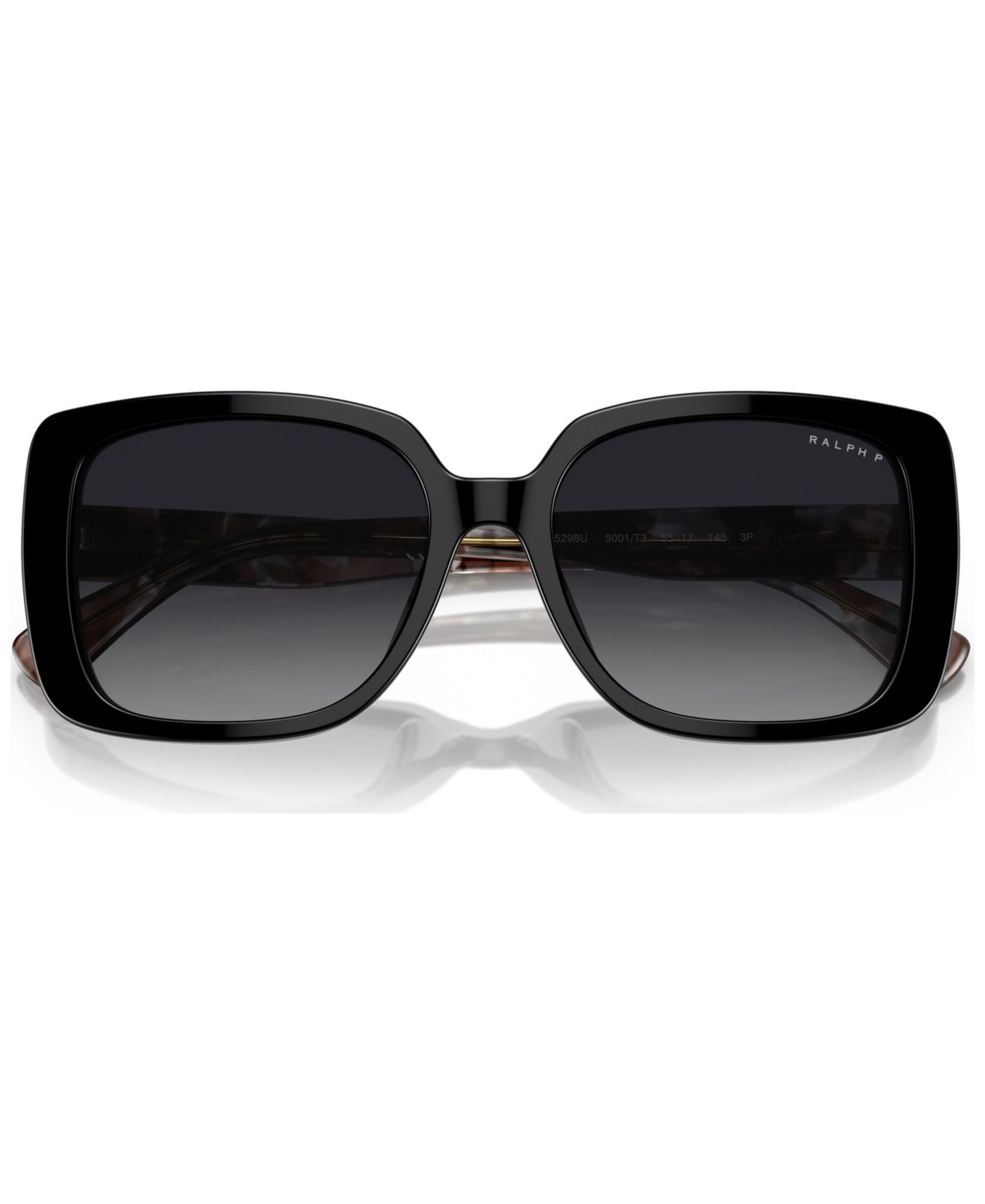 Женские солнцезащитные очки Ralph by Ralph Lauren Polarized Sunglasses, RA5298U, цвет: Блестящий чёрный — фото 2