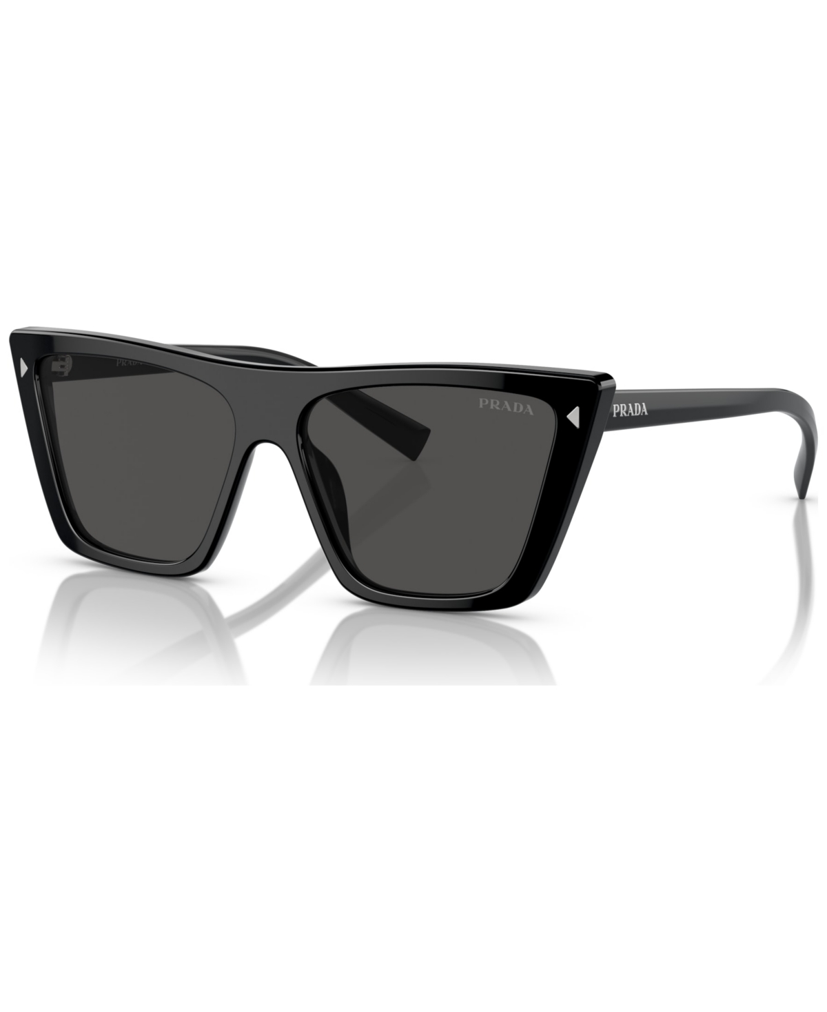 Prada Pr 21zs Black Sunglasses In Dark Grey