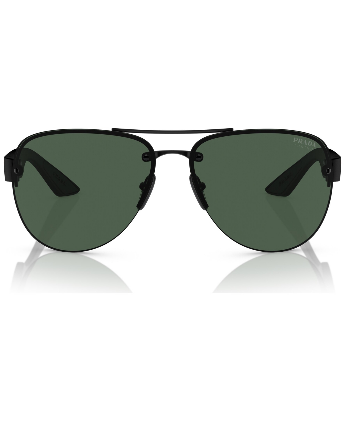 Shop Prada Men's Sunglasses, Ps 55ys In Matte Black