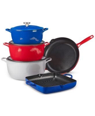 Shop The Cellar Enameled Cast Iron Cookware Collection Created For Macys In Red