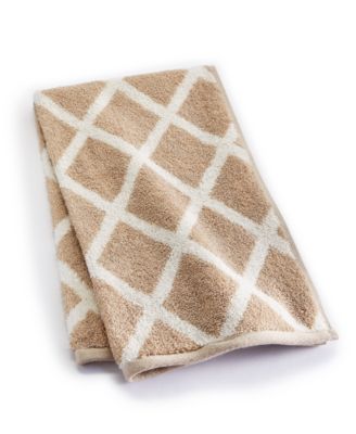 Sanders Diamond Cotton Hand Towel, 16" x 30"