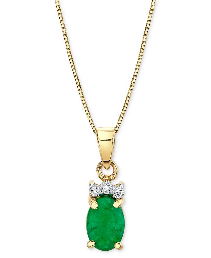Macys emerald necklace new arrivals