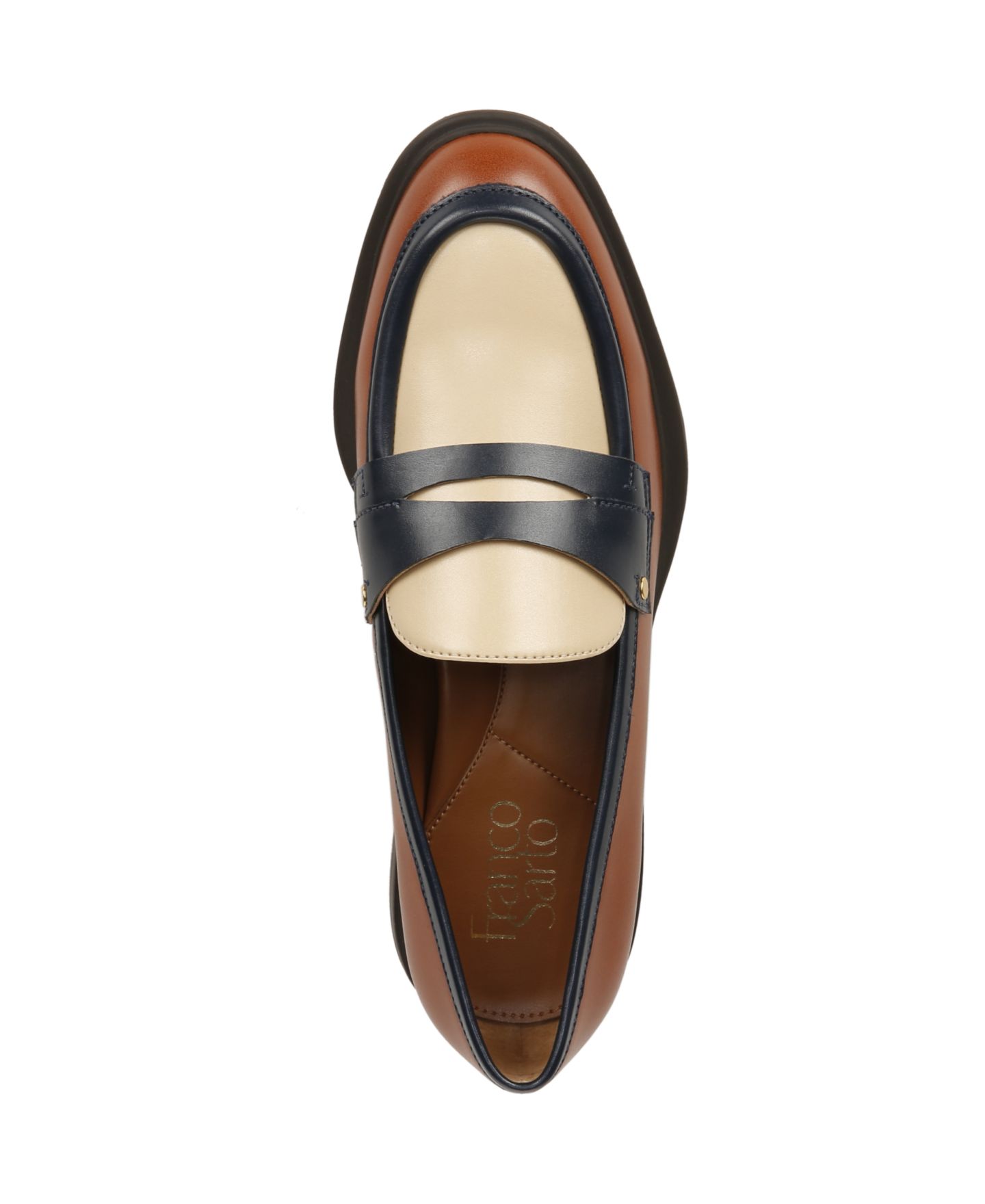 Женские туфли Franco Sarto Edith Almond Toe Penny, цвет: Коричневая искусственная кожа — фото 4