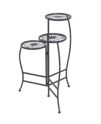 Metal Indoor Outdoor 3 Tier Floral Plant Stand 