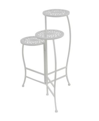 Metal Indoor Outdoor 3 Tier Floral Plant Stand 