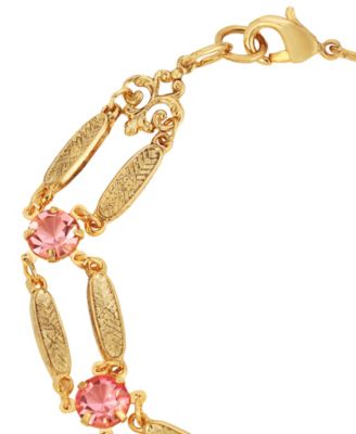 Crystal Gold-Tone Link Bracelet