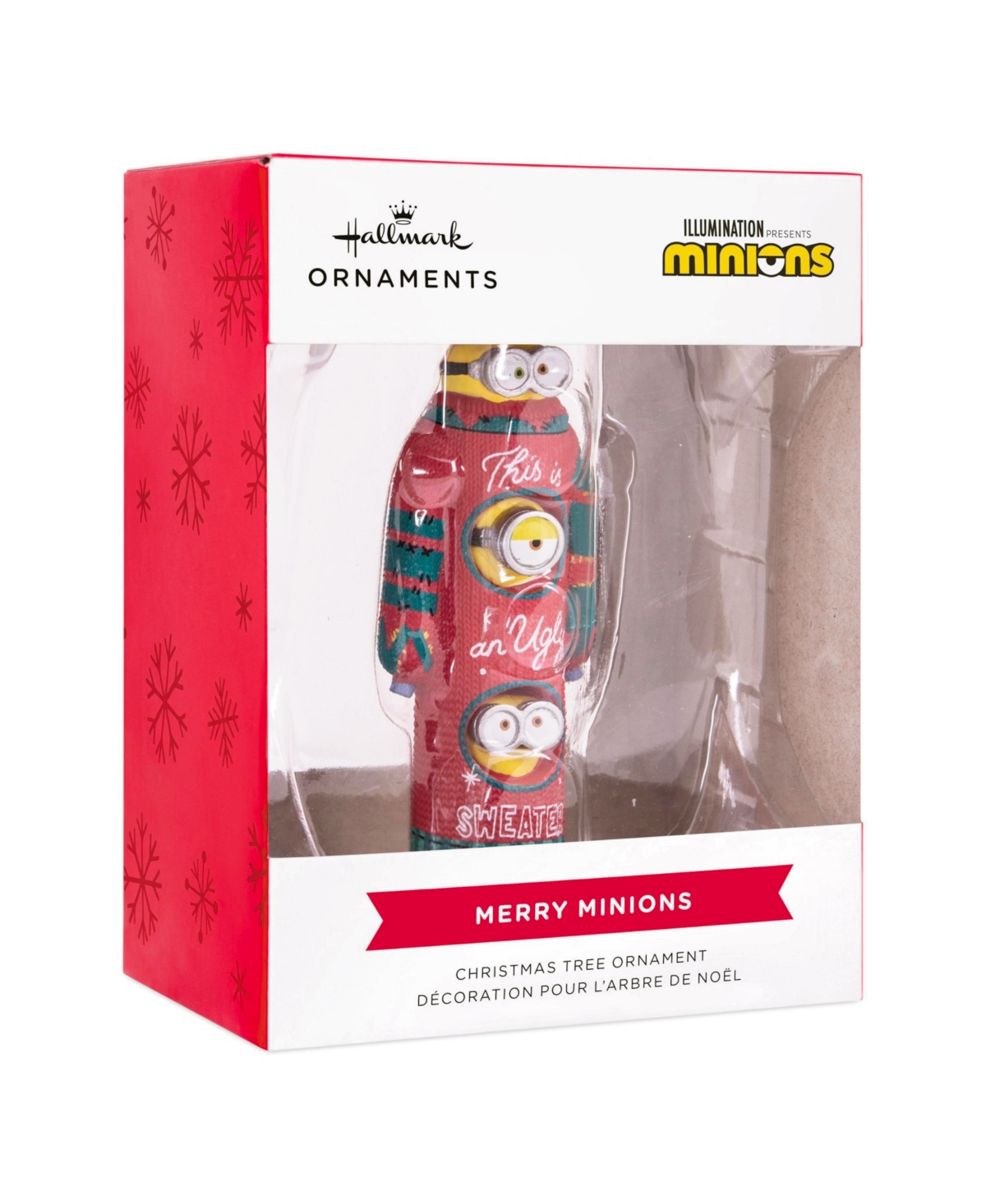 Hallmark Minions Bob, Kevin And Stuart In Ugly Christmas Sweater Ornament In Multi-colored