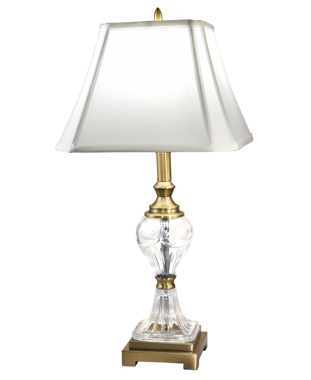 Dale Tiffany Arie Lead Hand Cut Crystal Table Lamp In Clear