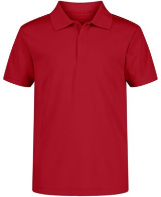 Big Boys Uniform Quick Dry Short Sleeve Performance Stretch Polo
