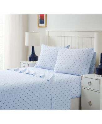 Tommy Hilfiger Ithaca Anchors Sheet Sets Bedding In Blue