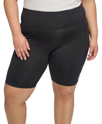 Calvin Klein - Plus Size High-Rise Side-Pocket Bike Shorts