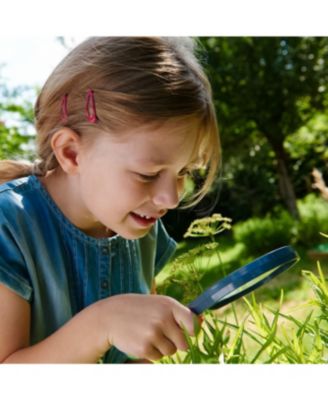 Terra Kids Magnifying Glass – Sturdy Explorer Tool with 2 Lenses + Built-In Mini Scope for Nature Discovery
