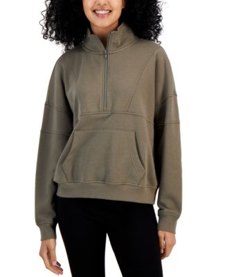 Hippie Rose - Juniors' Fleece Quarter-Zip Top