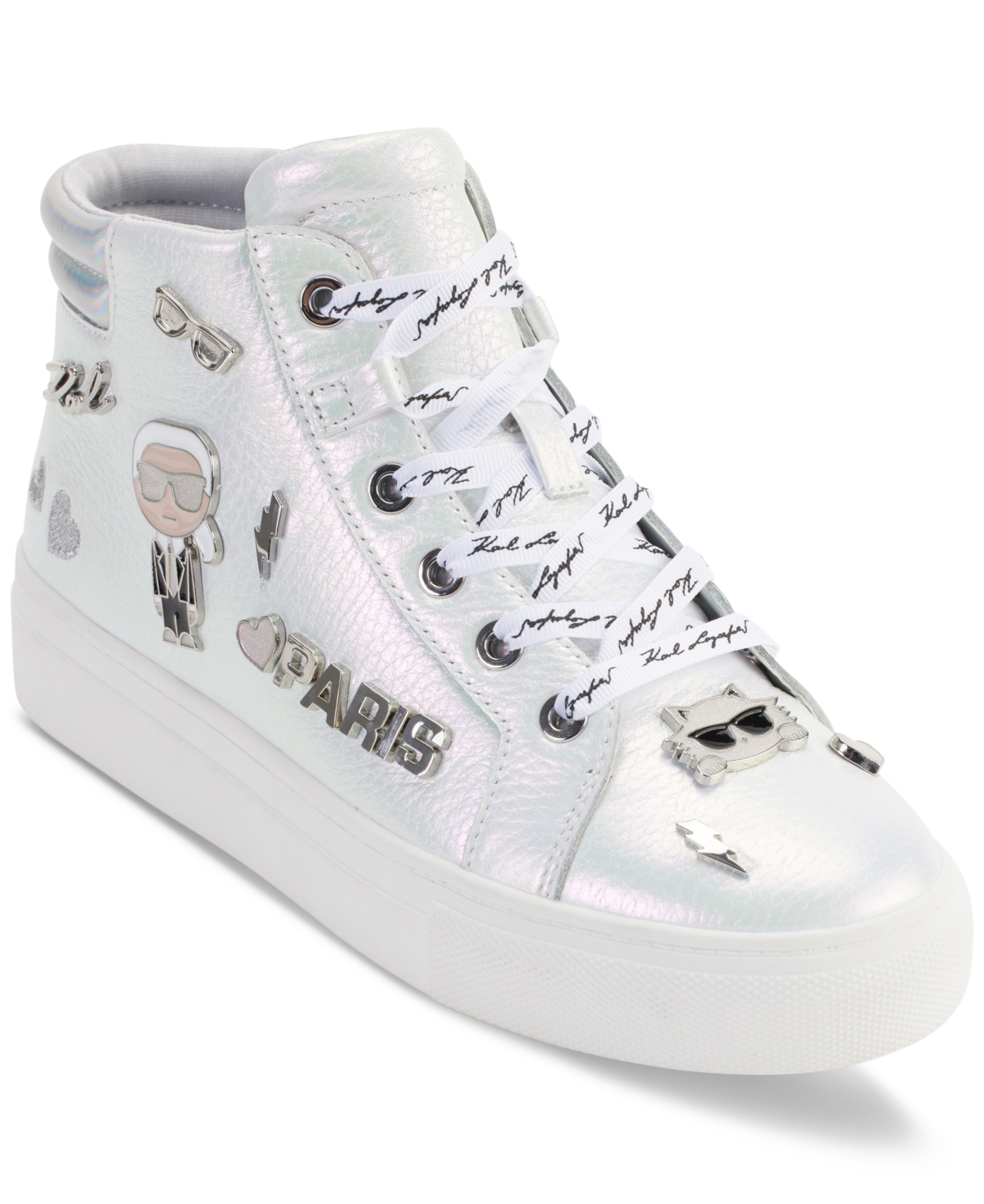 Karl Lagerfeld Catty High Top Sneaker In Ird:irridescent