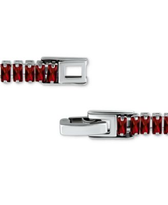 Cubic Zirconia Baguette Tennis Bracelet in Sterling Silver