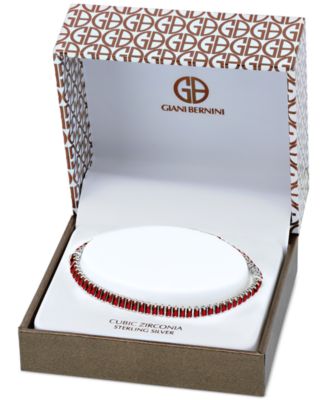 Cubic Zirconia Baguette Tennis Bracelet in Sterling Silver