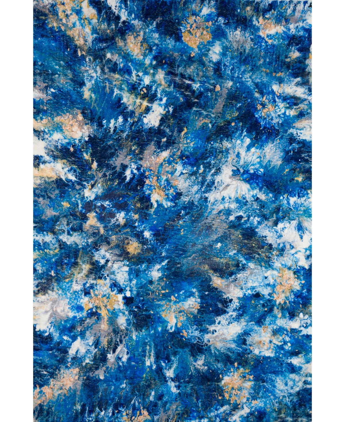 D Style Splash Spl17 5' X 7'6" Area Rug In Cobalt