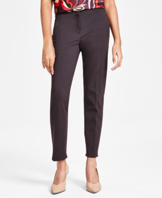 Bar III - Women's High-Rise Compression Straight-Leg Ankle Pants