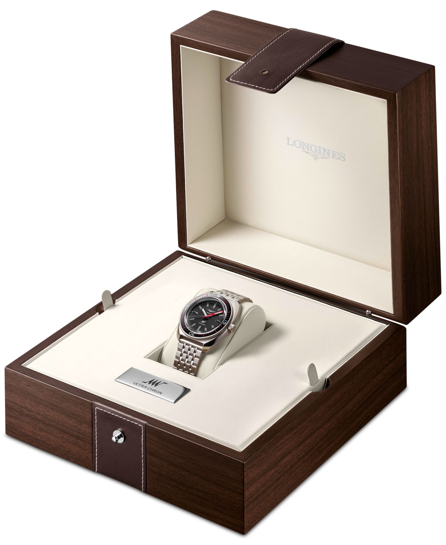Мужские часы Longines Swiss Automatic Ultra-Chron Stainless Steel Bracelet Watch 43mm — фото 4