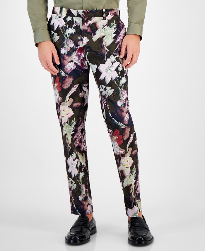 INC International Concepts INC Men's Slim-Fit Floral Pants, Created for  Macy's - Macy's