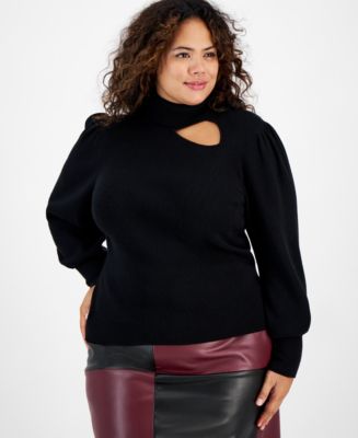 Plus size black turtleneck sweater best sale