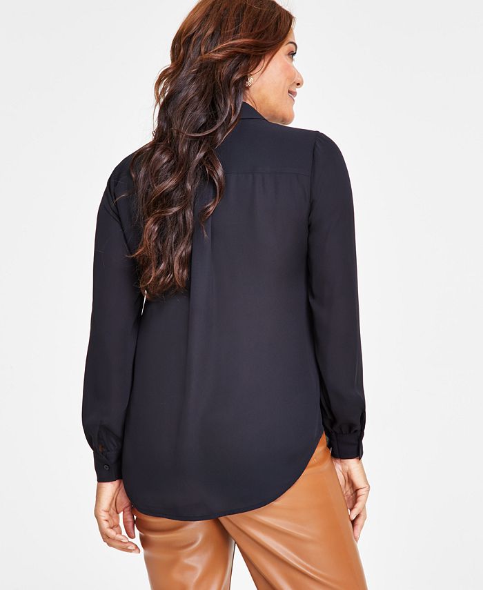 I.N.C. International Concepts Women's Button-Front Tunic Top, Created ...