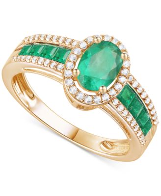 Ruby (1-3/4 ct. t.w.) and Diamond (1/4 ct. t.w.) Ring in 14k White Gold (Also in Emerald and Sapphire)