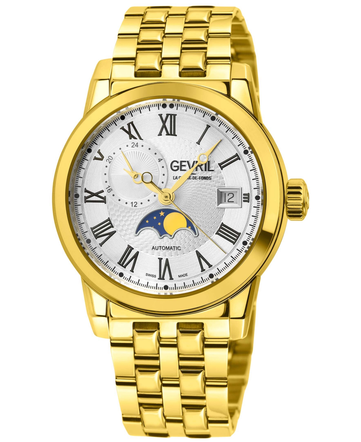 Gevril Men's Madison Swiss Automatic Gold-tone Stainless Steel Watch 39mm
