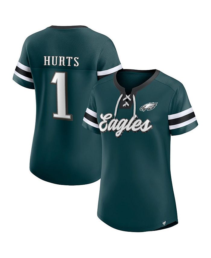 Fanatics Women's Branded Jalen Hurts Midnight Green Philadelphia Eagles  Athena Name and Number Notch Neck T-shirt - Macy's