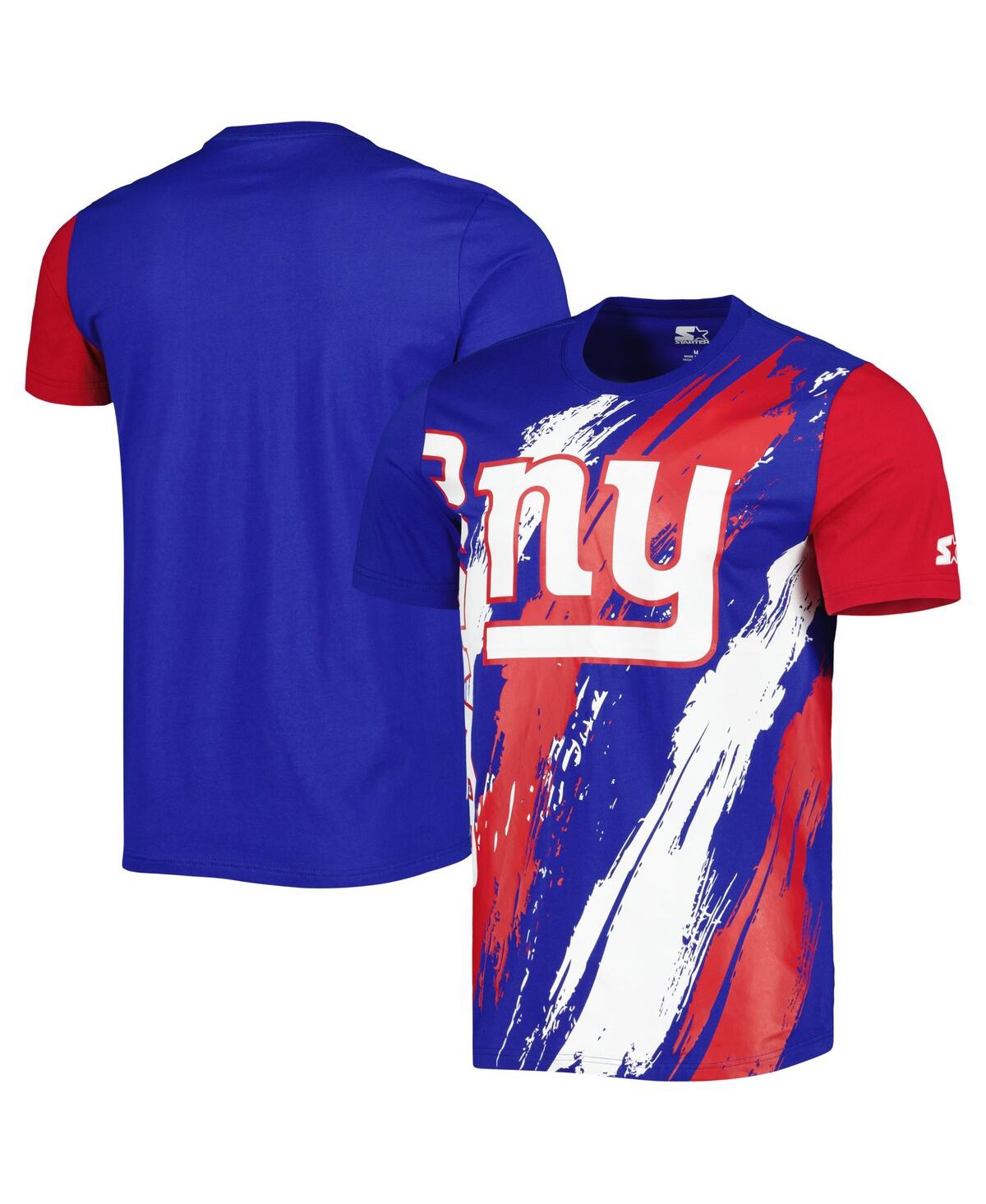 Shop Starter Men's  Royal New York Giants Extreme Defender T-shirt