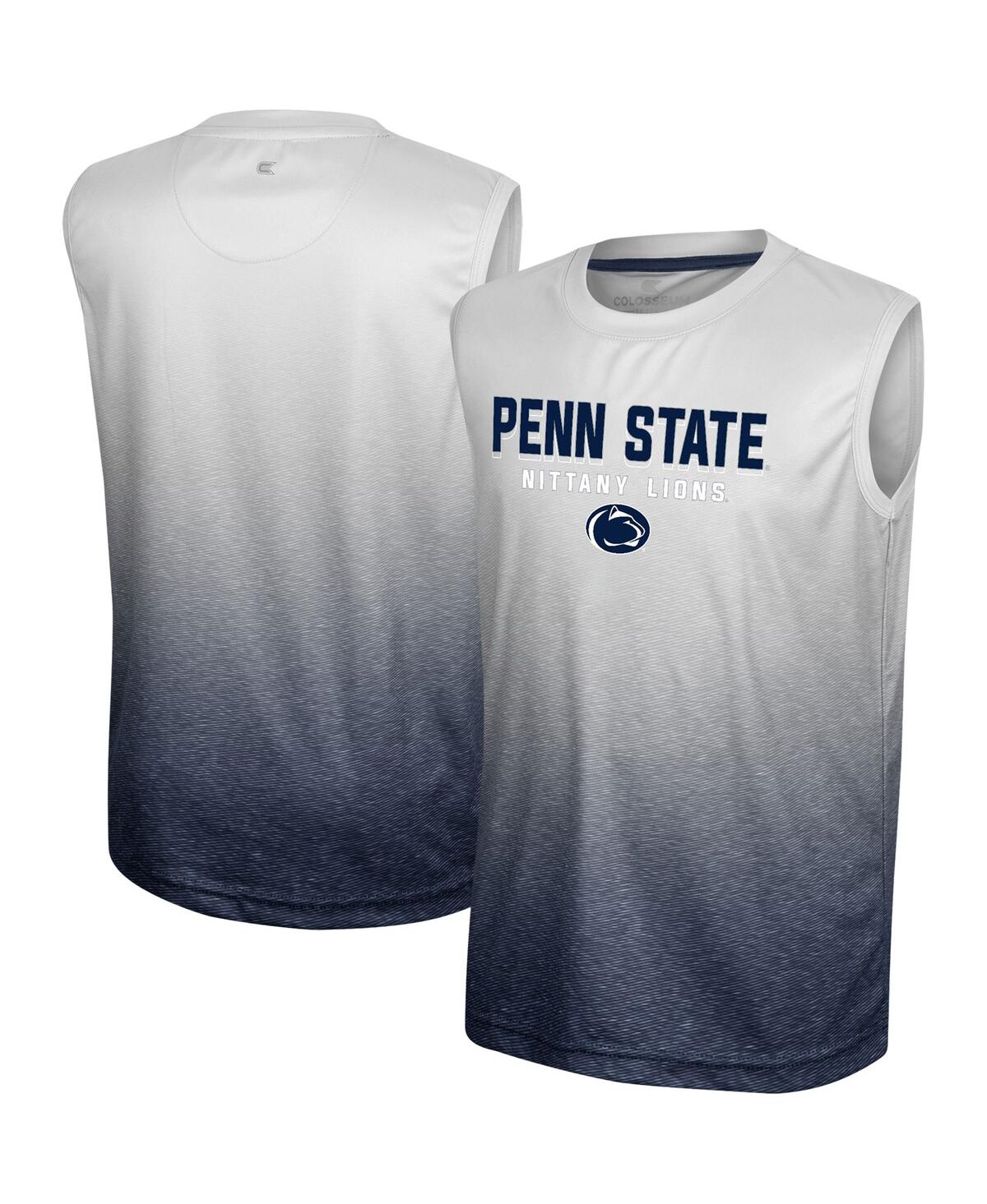 COLOSSEUM BIG BOYS COLOSSEUM WHITE, NAVY PENN STATE NITTANY LIONS MAX TANK TOP