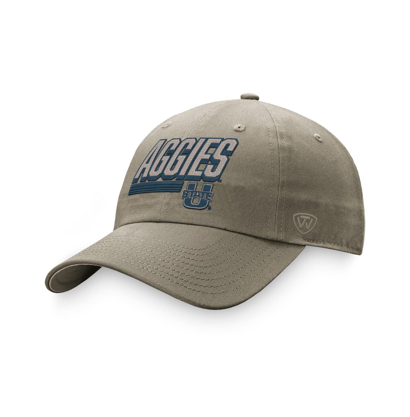 Мужская кепка Top of the World Khaki Utah State Aggies Slice Adjustable Hat — фото 1