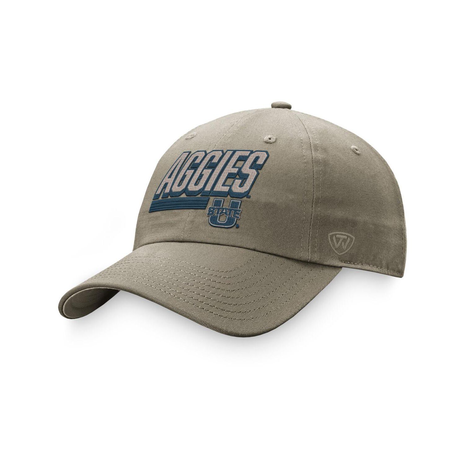 Men's Khaki Utah State Aggies Slice Adjustable Hat