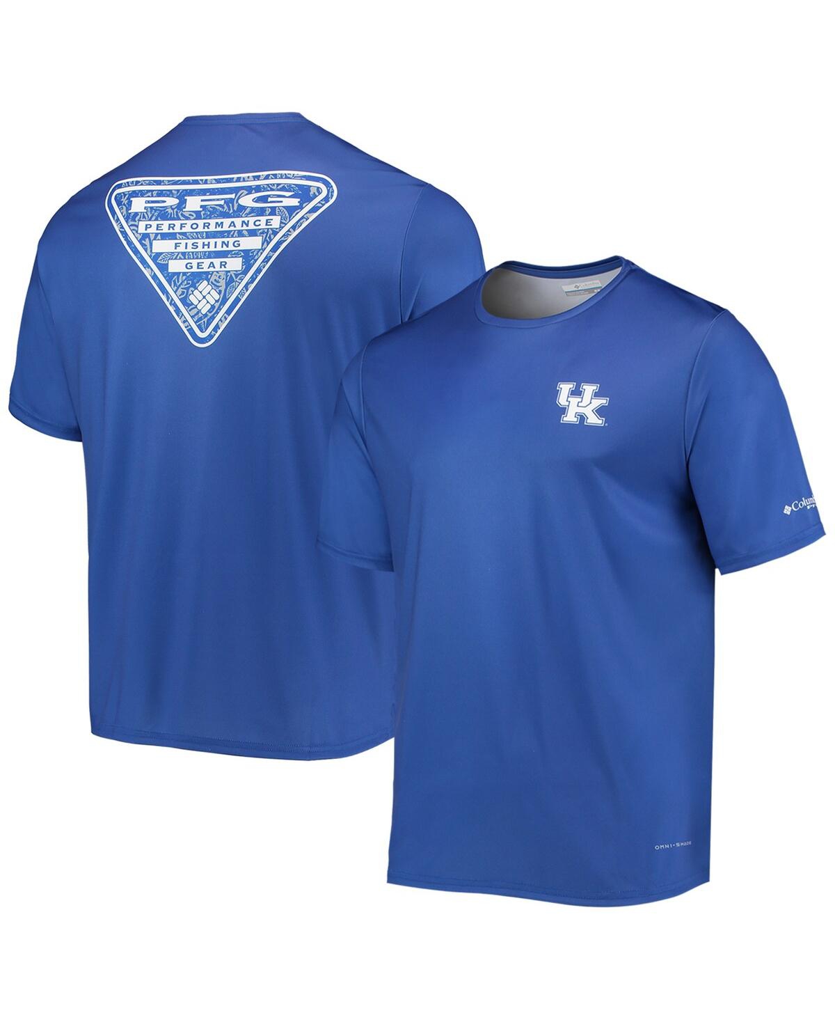 Shop Columbia Men's  Royal Kentucky Wildcats Terminal Tackle Omni-shade T-shirt