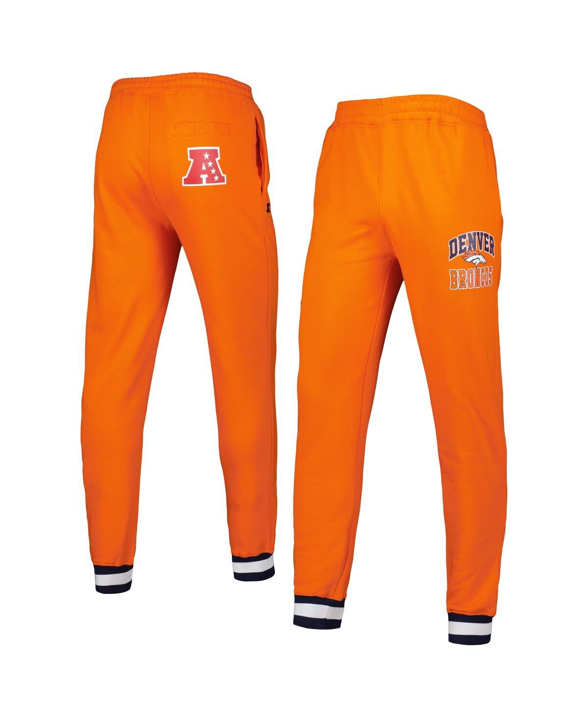 Shop Starter Men's  Orange Denver Broncos Blitz Fleece Jogger Pants