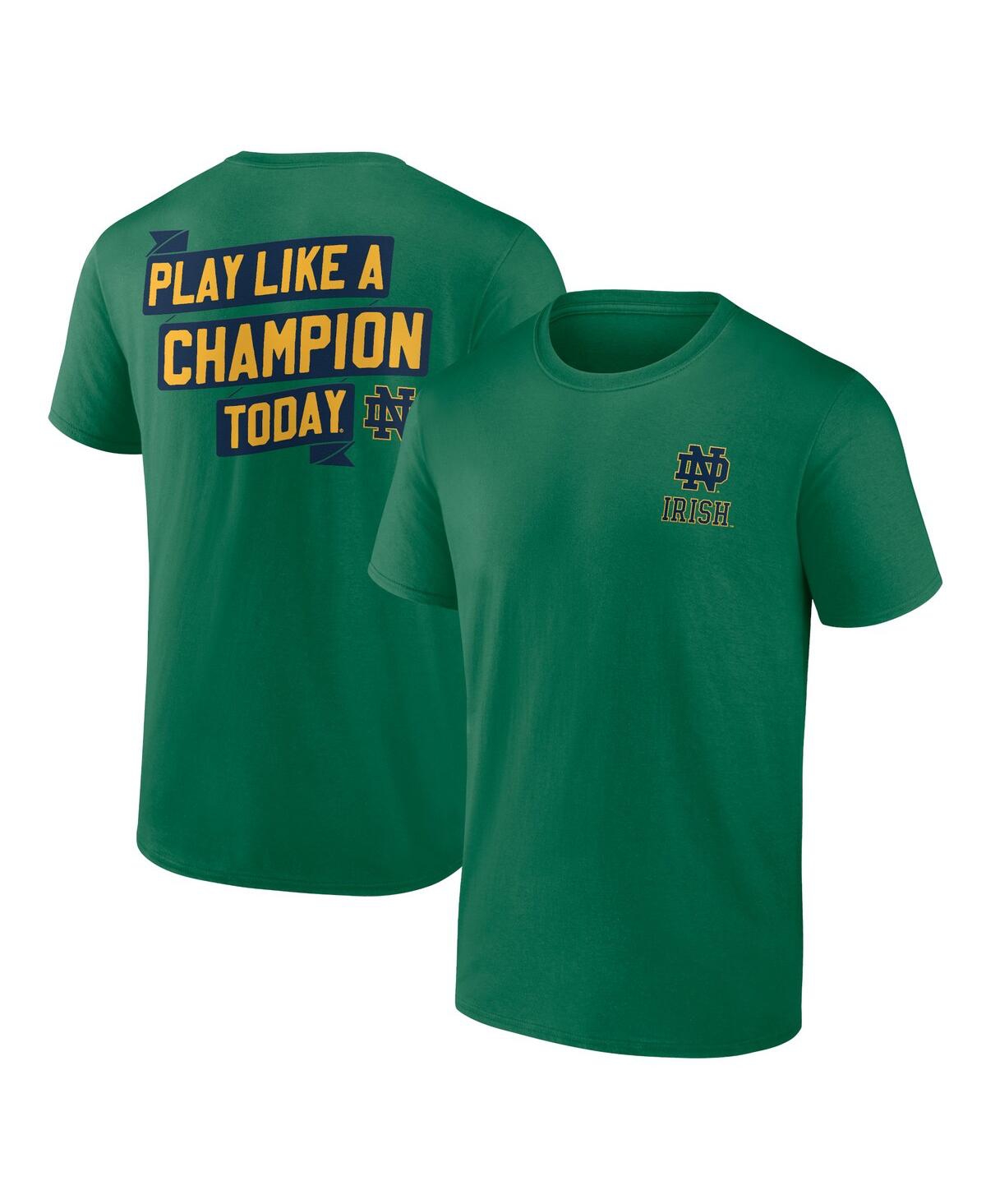 Fanatics Men's  Green Notre Dame Fighting Irish Play Like A Champion Today 2-hit T-shirt In Green