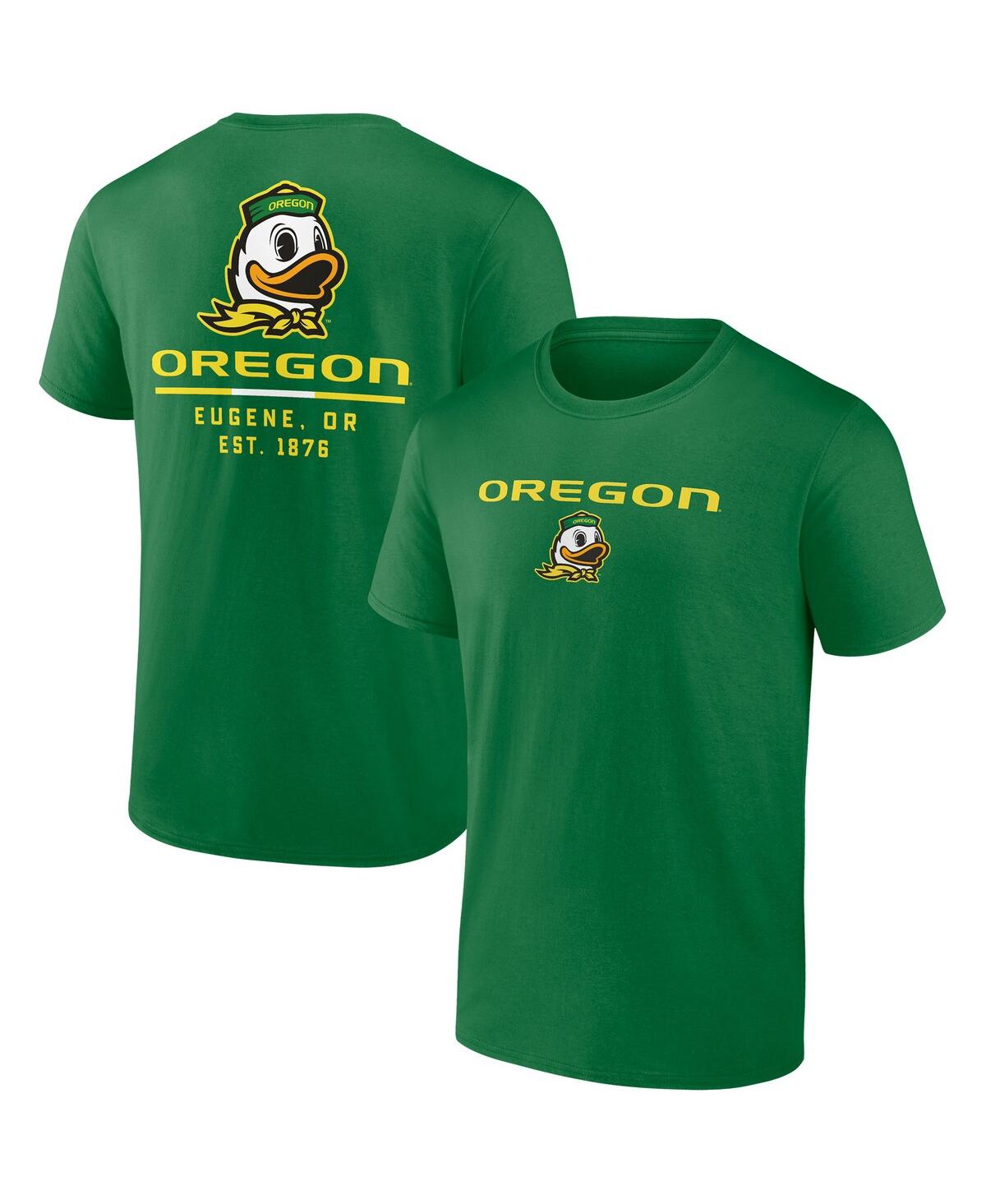 Shop Fanatics Men's  Green Oregon Ducks Game Day 2-hit T-shirt