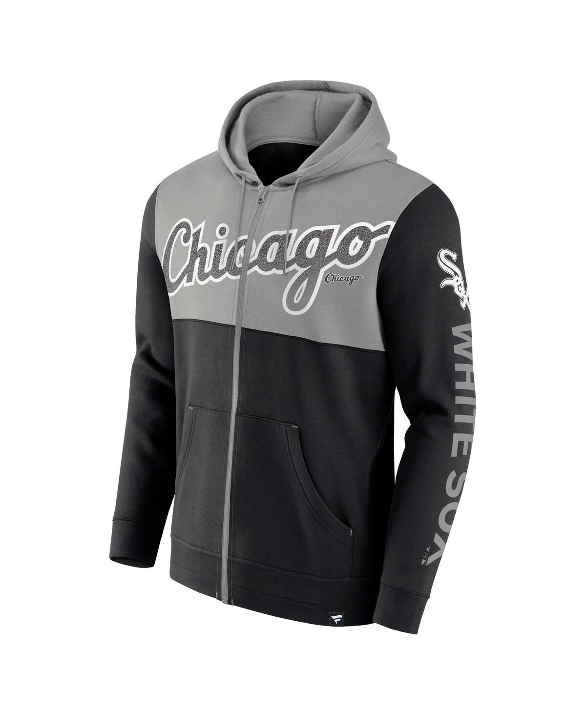 Shop Fanatics Men's  Black Chicago White Sox Walk Off Fleece Full-zip Hoodie