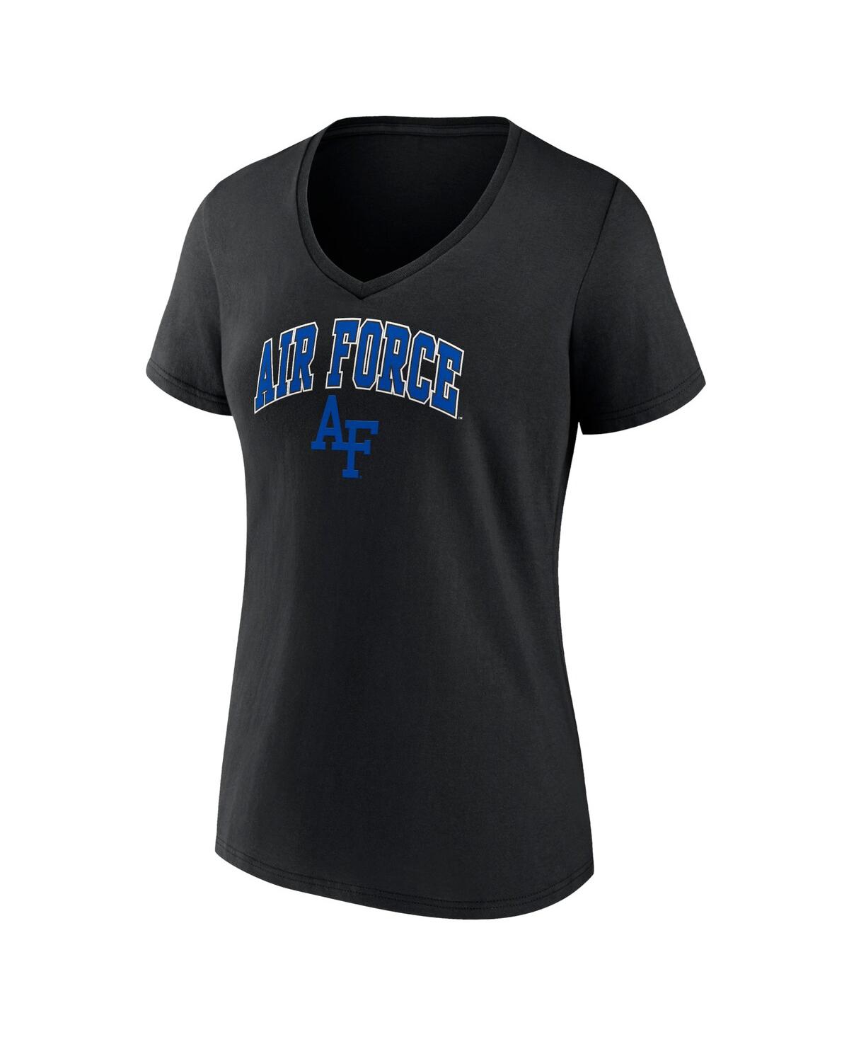 Fanatics Women's  Black Air Force Falcons Evergreen Campus V-neck T-shirt In Black