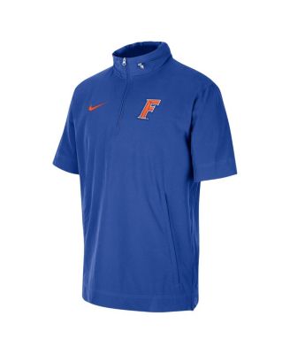 Men's Royal Florida Gators Coaches Half-Zip Short Sleeve Jacket