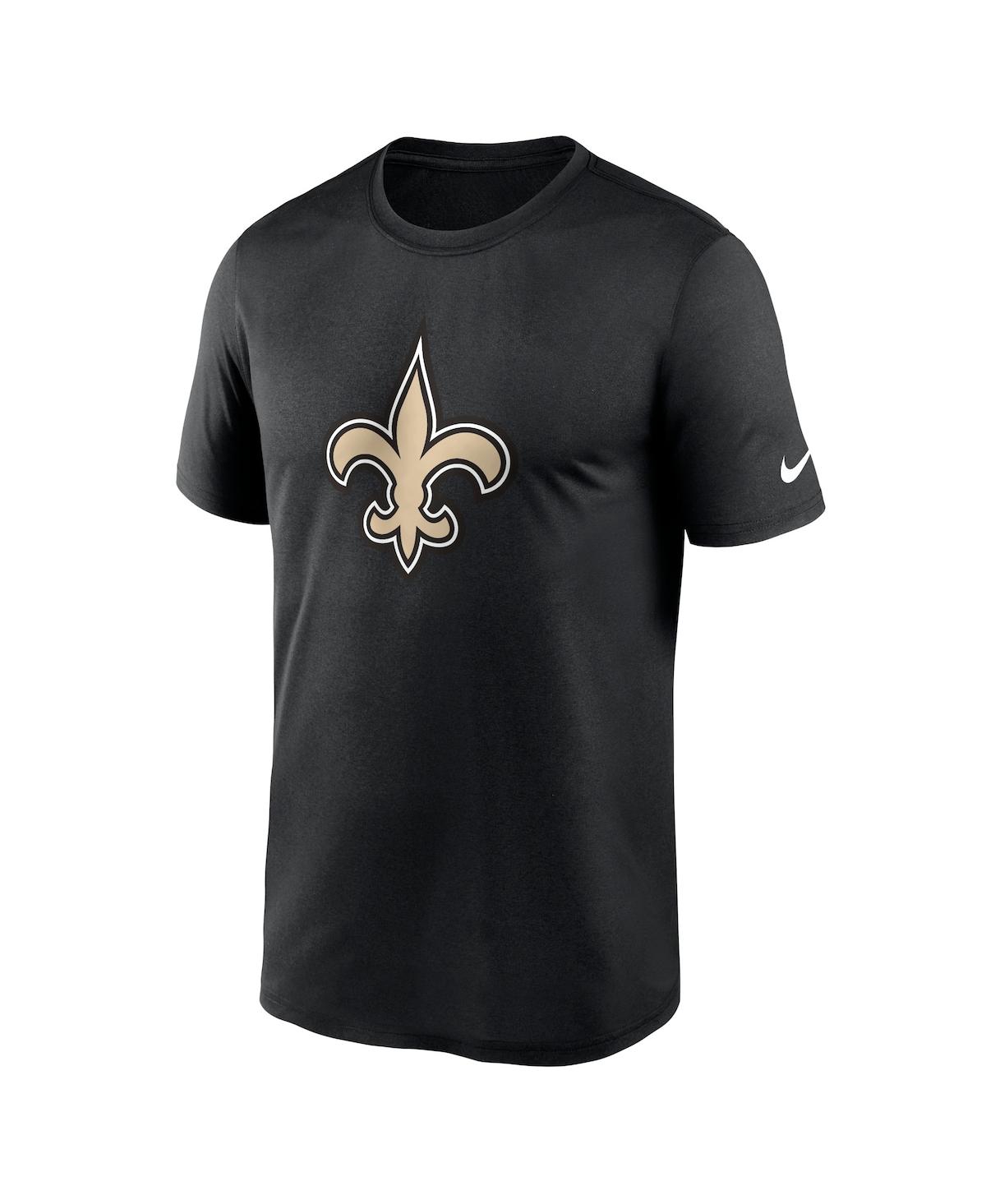 Shop Nike Men's  Black New Orleans Saints Legend Logo Performance T-shirt