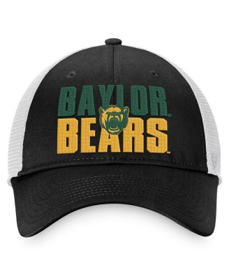Men's Black, White Baylor Bears Stockpile Trucker Snapback Hat