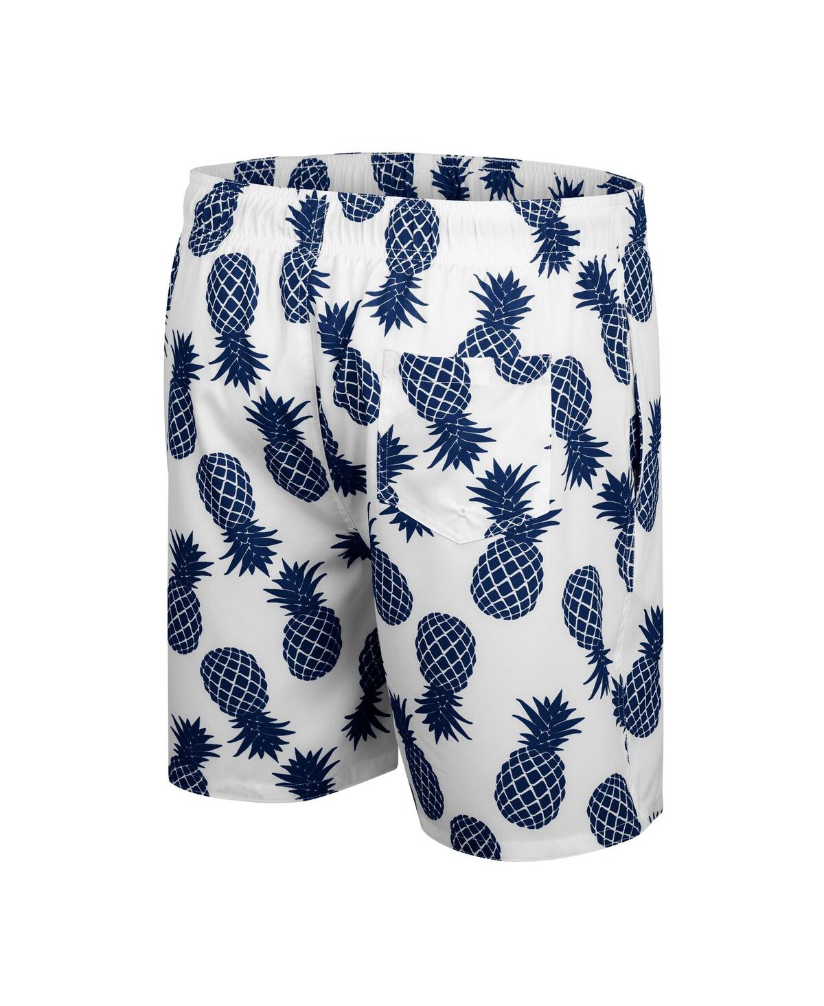 Shop Colosseum Men's  White Virginia Cavaliers Pineapples Swim Shorts