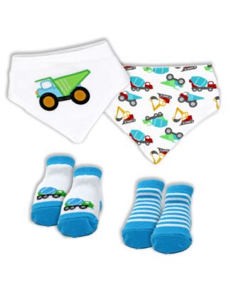 Baby Boys Closure Bibs and Socks, 8 Piece Set
